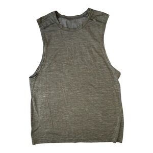 Lululemon Men’ Black and Gray Metal Vent Sleeveless Tank Top